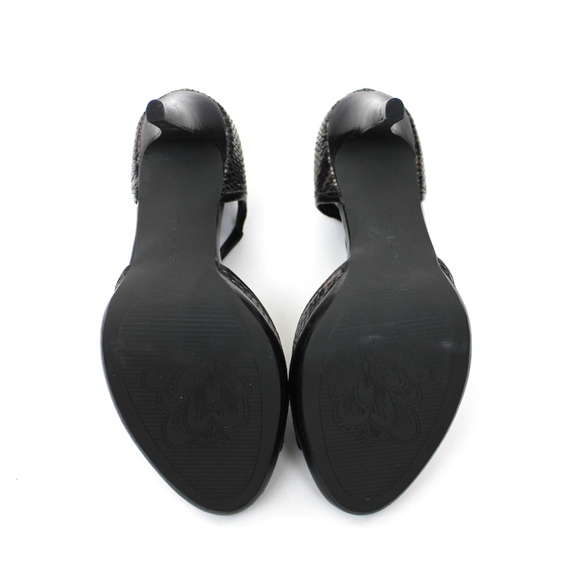 Tahari 'Marsha' Leather Snake Print Platform Heels - Picture 7 of 8